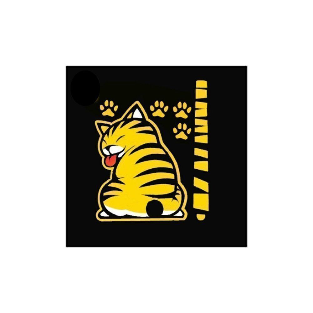 Car Window Decal Cat with "Cat-a-tude" Rear Window Decal